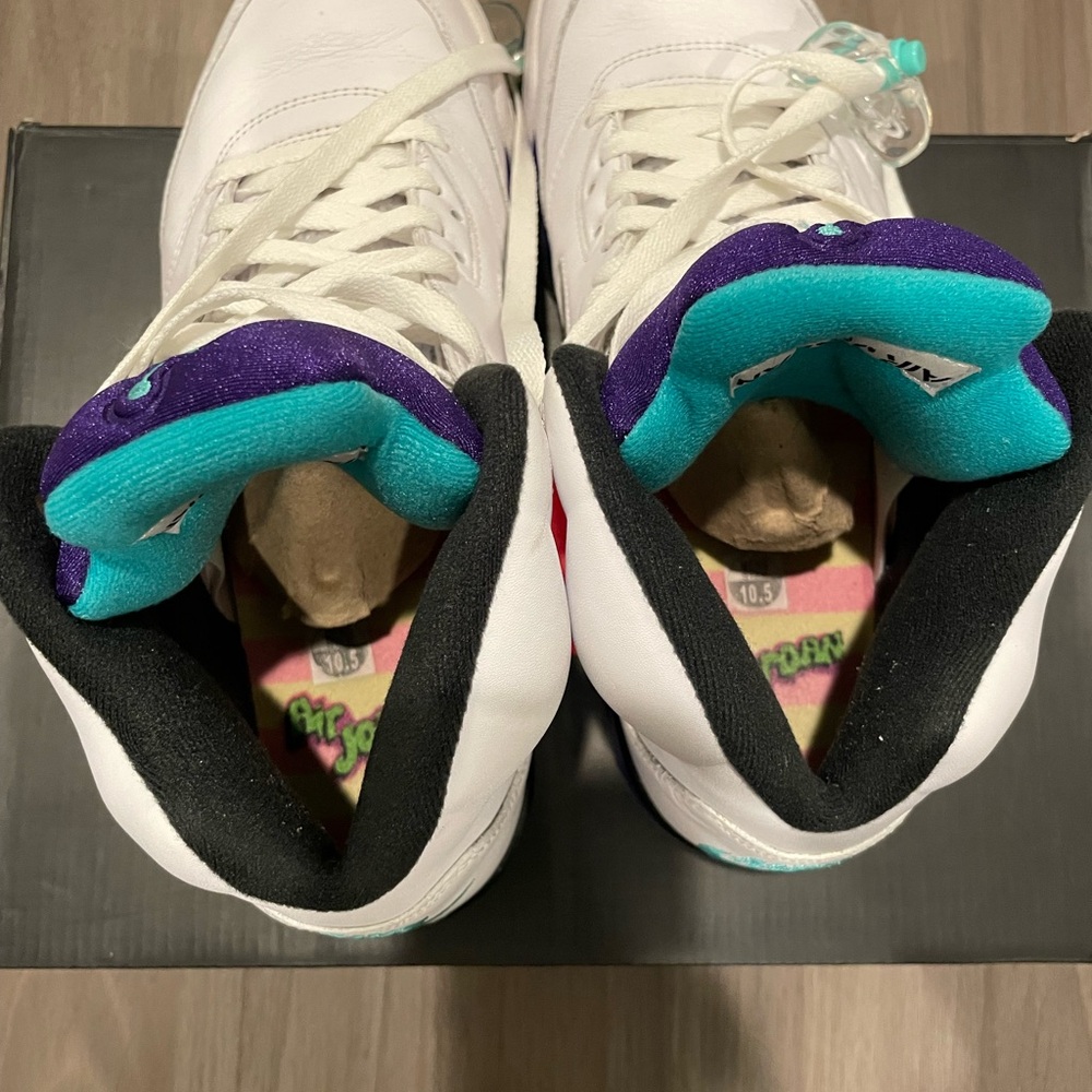 Men’s Air Jordan 5 Retro “Grapes” NRG — 2018 “Fresh Prince” custom — Size 10.5 - Picture 5 of 15